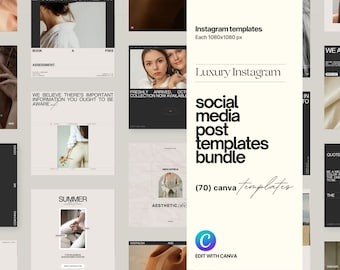 Aesthetic Instagram Templates For Elevate Your Brand | Instagram Template | Post Templates | Instagram Template Canva | Instagram Content