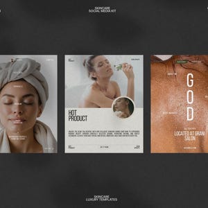 This Skincare Instagram Post Bundle Kit features a collection of fully editable Canva templates designed with a minimalist aesthetic in a soothing Forest Retreat color palette, perfect for skincare brands, beauty influencers, and salons to effortlessly create beautiful posts showcasing products, tutorials, seasonal promotions, and client testimonials for cohesive social media marketing.