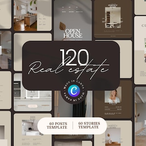 Instagram Templates für Luxus-Immobilien: Moderne Realtor Social Media (Canva)