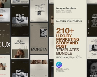 Canva Instagram Story & Post Templates: Social Media Kit Bundle