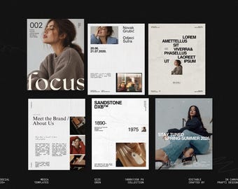 35 Modern Instagram Posts | Business Social Media Templates For Canva | OREN (I)