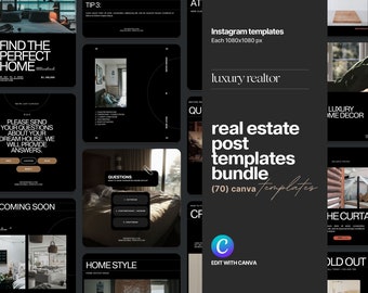 Luxury Real Estate Instagram Post Templates for Canva (70)