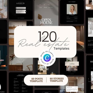 Instagram Templates für Luxus-Immobilien: Moderne Realtor Social Media (Canva)