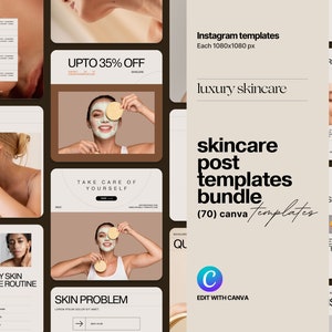 Kosmetikerin Instagram Post Vorlagen | Hautpflege Instagram Post Vorlage | Hautpflege Social Media Marketing Post | Beauty Instagram Paket
