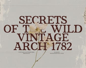 Bramwell - Vintage Serif Font, Hand-Painted Typeface, Retro Lettering, Display Font