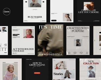 35 Modern Instagram Posts | Business Social Media Templates For Canva | ZUNO (III)