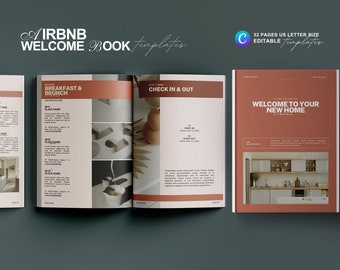 Airbnb Welcome Book Template: 32-Page Host Guide (PDF)
