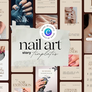 Nail Salon Instagram Story Canva Templates | Nail Salon Social Media | Nail Art | Nail Tech Instagram | Pedicure Manicure Beauty