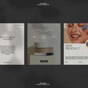 This Skincare InstaPost Pack features a collection of fully editable Canva templates designed in a minimalist aesthetic with an Urban Sunset color palette, perfect for skincare brands, beauty influencers, and salons to create cohesive Instagram posts showcasing skincare products, tutorials, and promotions while effortlessly enhancing their social media marketing content.