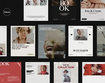 105+ Modern Instagram Posts | Business Social Media Templates For Canva | ZUNO Post Bundle