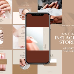 Nail Salon Instagram posts | Manicure Pedicure Beauty | Nail Care Post Templates | Beauty Canva Template | Nail Art | Nail Studio Active
