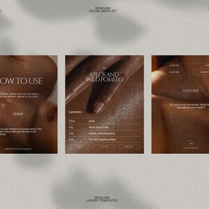 This Skincare InstaPost Pack features a collection of fully editable Canva templates designed in a minimalist aesthetic with an Urban Sunset color palette, perfect for skincare brands, beauty influencers, and salons to create cohesive Instagram posts showcasing skincare products, tutorials, and promotions while effortlessly enhancing their social media marketing content.