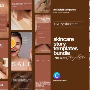 Aesthetics Social Template Pack | Skincare Social Media | Skincare Instagram Canva | Spa Instagram | Esthetician Instagram Story Templates