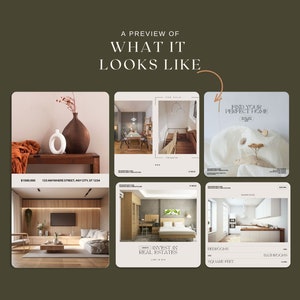 May include: A collage of six images showcasing interior design ideas for a home. The images feature a living room, dining room, bedroom, kitchen, and a hallway. The text "Find your perfect home" is featured in one of the images.