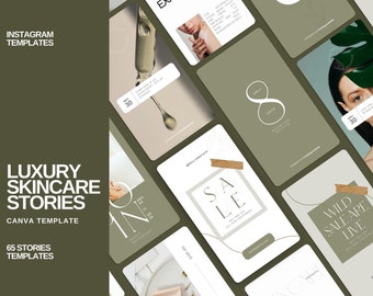 Aesthetic Instagram Template for Skincare | Skincare Template | Skincare Template Instagram | Instagram Template Beauty | Instagram Template