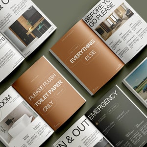 Airbnb Welcome Book Template | House Host Manual Guidebook Template | Real Estate Canva Template | Vacation Rental Template