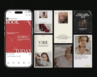 70+ Instagram Post & Story Templates | Editable Canva Social Media Kit Layout | ZUNO Bundle (II)
