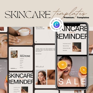 Esthetician Instagram Post and Story Templates For Canva | Skincare Social Media | Skincare Instagram Canva | Spa Instagram | Instagram Post