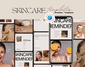 Hautpflege Instagram Post Templates: Kosmetikerin Social Media (Canva, 65+)