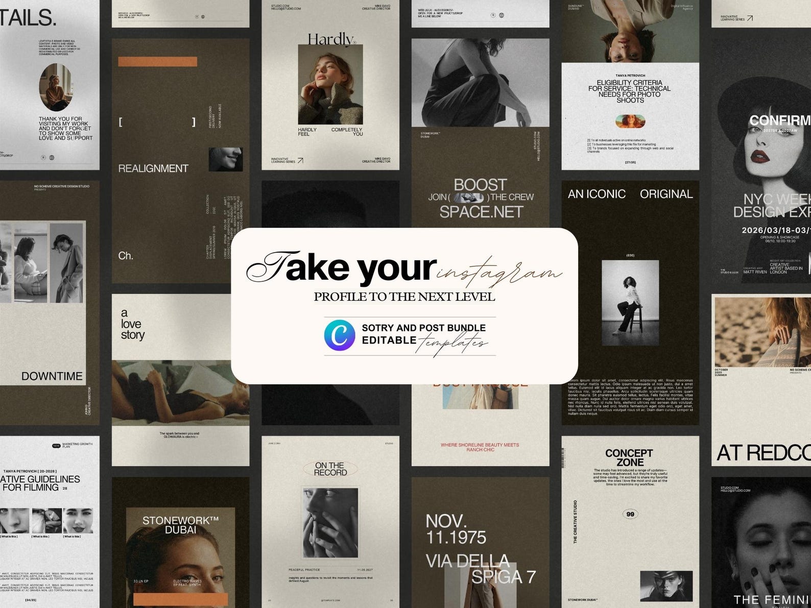 Canva Instagram Story & Post Templates: Social Media Kit Bundle - Etsy