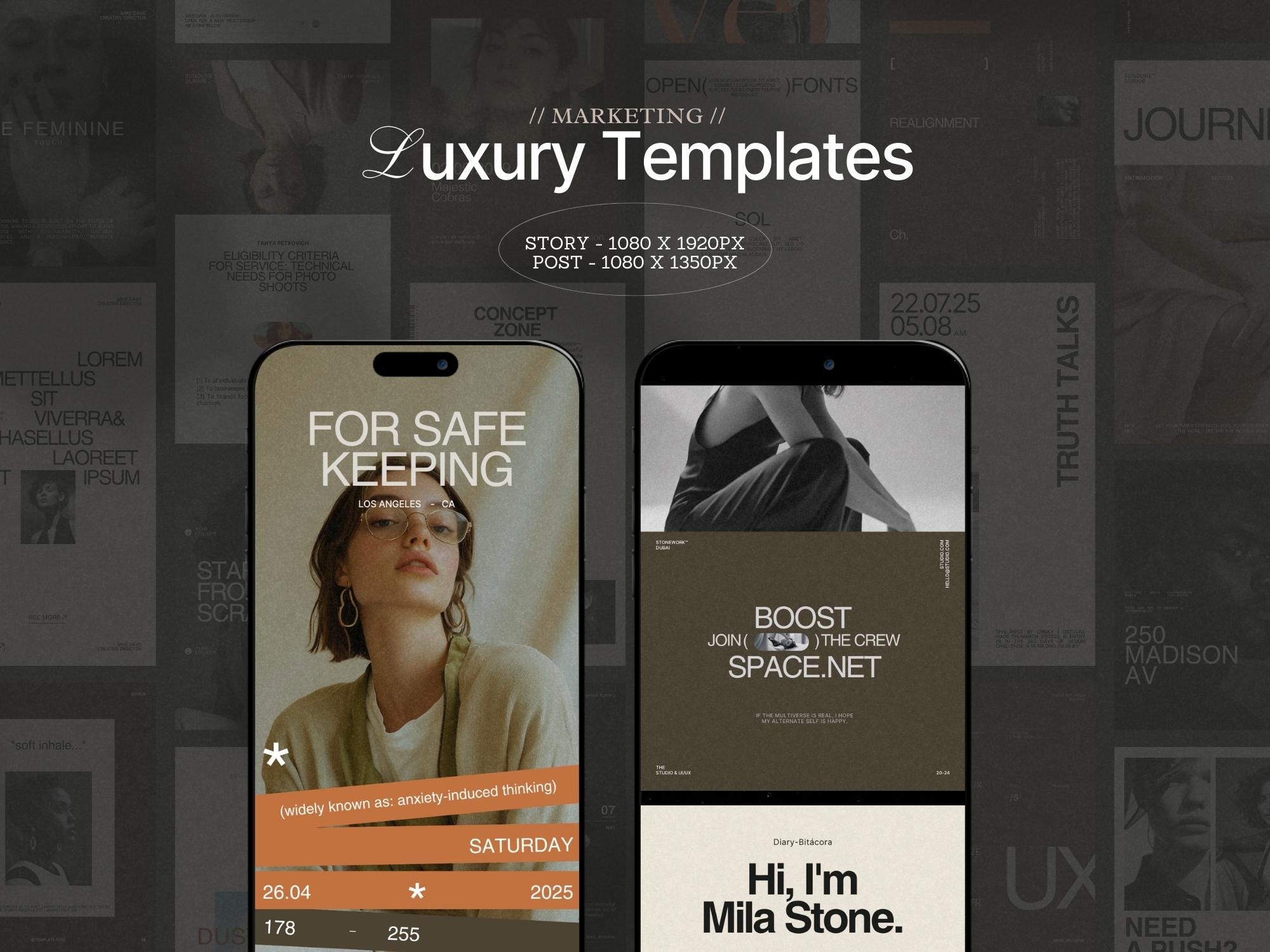 Canva Instagram Story & Post Templates: Social Media Kit Bundle - Etsy