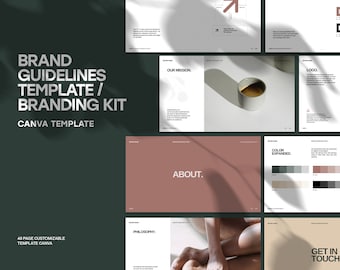 Brand Guidelines Template | Branding Kit | Canva Template | Branding | Business Template | Brand Book