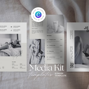 Most Popular Influencer Media Kit Canva Template| Instagram Blogger | YouTube and TikTok Blogger | Media Kit Brand Deals| UGC | Land Deals