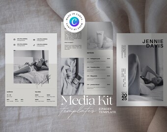 Influencer Media Kit Template: Canva Brand Deal Kit (A4)