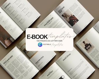 100-Page E-Book Template: Editable Canva Workbook (Digital Download)