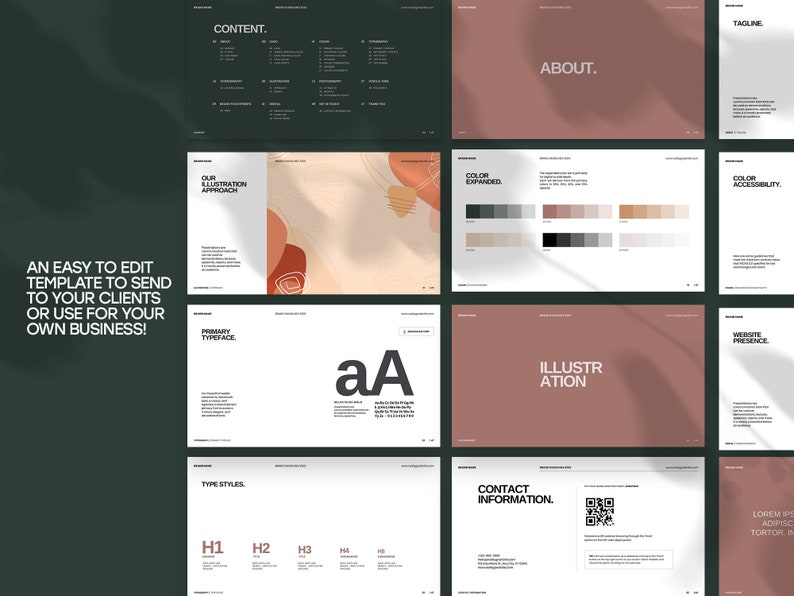 Brand Guidelines Template | Branding Kit | Canva Template | Branding ...