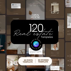 120 Luxus-Immobilien Vorlagen: Modernes Realtor Instagram (Canva)
