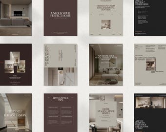 Real Estate Templates | 40 Editable Canva Realtor Marketing Instagram Posts | Social Media Kit for Agents