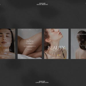 This Skincare InstaPost Pack features a collection of fully editable Canva templates designed in a minimalist aesthetic with an Urban Sunset color palette, perfect for skincare brands, beauty influencers, and salons to create cohesive Instagram posts showcasing skincare products, tutorials, and promotions while effortlessly enhancing their social media marketing content.
