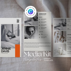 4 Seiten Media Kit & Preislistenvorlage | Instagram Influencer, Blogger Media Kit, Preisblatt Template, Canva Template, Social Media Kit