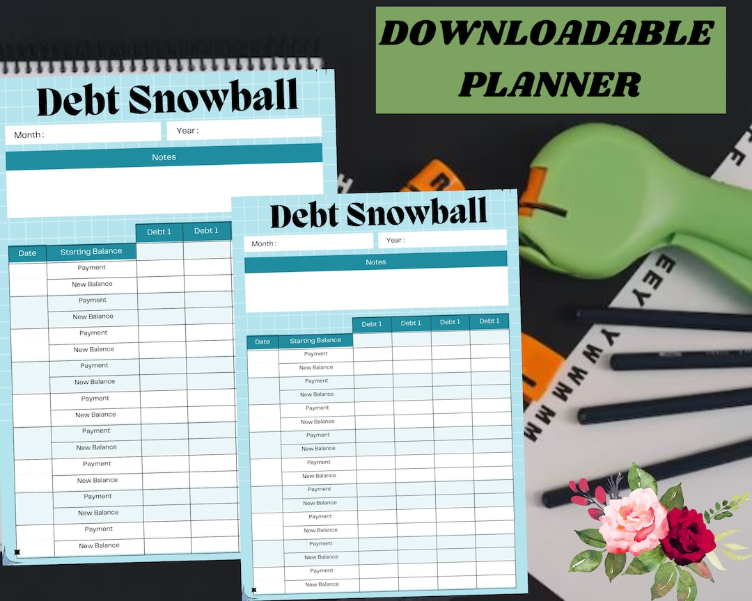 Debt Snowball Spreadsheet Tracker Template, Debt Snowball Debt Payoff ...