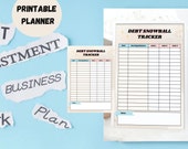 Debt Snowball Spreadsheet Tracker Template, Debt Snowball Debt Payoff Tracker,, Debt TrackerDebit snowball tracker