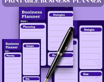 Business planner small business planner home business organizer printable pdf us letter 8.5x11 big happy planner printable business inserts