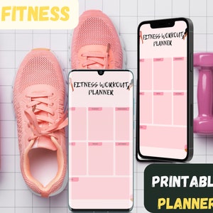 PRINTABLE FITNESS PLANNER, Health and Fitness Bundle, Fitness Journal, Diet, Workout Trackers, Meal planner, A4, A5, Letter & Half Sizes