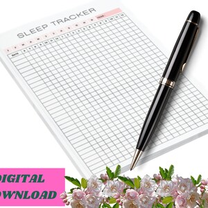 Sleep Tracker Template, Digital Planner, ADHD Planner, Undated, A4,A5,Letter sizeSleeping tracker