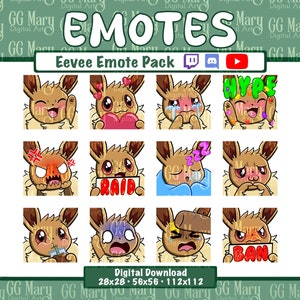 Eevee Bundle - Set of 12 Twitch/Discord/YouTube