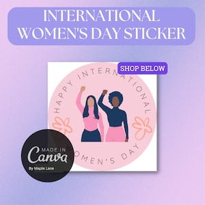 Stickerbogen | Internationaler Frauentag | Digital Druckbare | Aufkleber | 8er Set