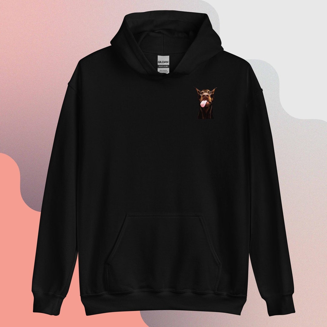 Doberman Pinscher Funny Face Hoodie for Doberman Lovers Etsy