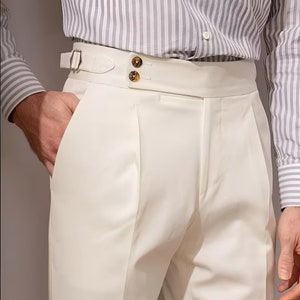 Mens White Trousers 