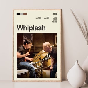 Mid Century Modern Whiplash Movie Poster, Retro Movie Print, Modern Vintage Movie Posters