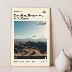 Mid Century Modern Alles überall Auf einmal Poster, Retro Movie Print, Modern Vintage Movie Poster