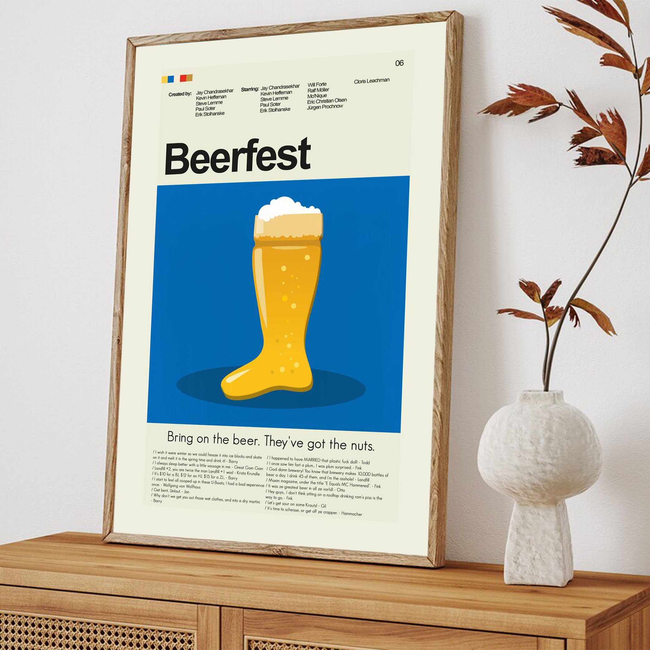 Mid Century Modern Beerfest Movie Poster Retro Movie Print Etsy
