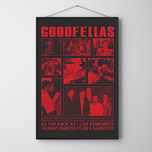 Goodfellas Poster, Martin Scorsese Movie Poster, Goodfellas Film Poster, Modern Vintage Film Posters