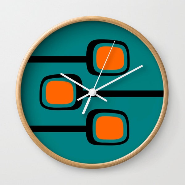 Orange Clock Etsy
