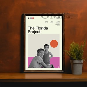 Poster del film "The Florida Project" di metà secolo, stampa di film retrò, poster di film vintage moderni