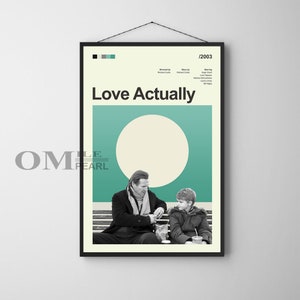Mid Century Modern Love Eigentlich Film Poster, Retro Movie Print, Moderne Vintage Filmplakate